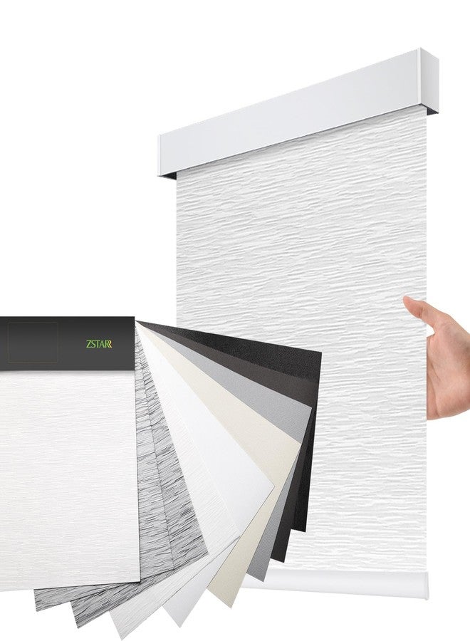 ZSTARR Motorized Blackout Window Blinds Customize Width(21-97 in) Remote Control Wireless and Rechargeable Roller Shades Blinds for Windows, Office,Home, Hotel, Club, Fabric Sample (Multicolor) - Image 1